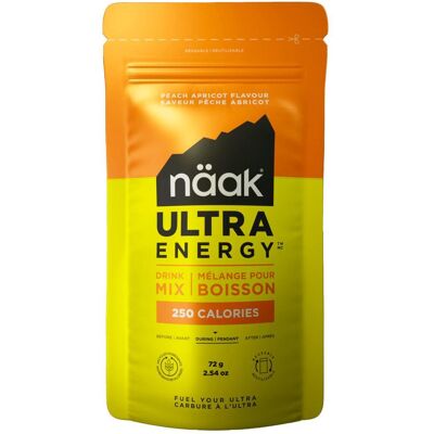 Naak - Ultra Energy Drink Mix 72 g. Pêche Abricot - Boisson - Publicité Naak - Ultra Energy Drink Mix 72 g. Pêche Abricot - Boisson - Publicité