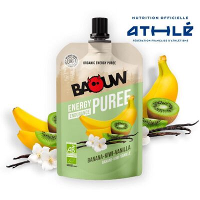 Gel énergétique Baouw Organic saveur banane kiwi vanille - Gel énergétique - Publicité Gel énergétique Baouw Organic saveur banane kiwi vanille - Gel énergétique - Publicité