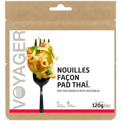 Voyager - Nouilles Aux Légumes Façon Pad Thaï 120 g. - Repas Lyophilisé - Publicité Voyager - Nouilles Aux Légumes Façon Pad Thaï 120 g. - Repas Lyophilisé - Publicité