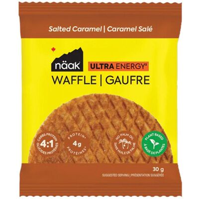 Naak - Ultra Energy Waffles 30 g. Caramel - Barre Energétique - Publicité Naak - Ultra Energy Waffles 30 g. Caramel - Barre Energétique - Publicité