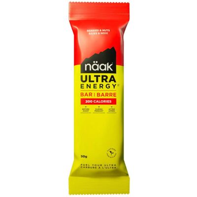 Naak - Ultra Energy Bars 50 g. Baies & Noix - Barre Energétique - Publicité Naak - Ultra Energy Bars 50 g. Baies & Noix - Barre Energétique - Publicité
