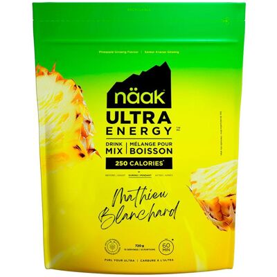 Naak - Ultra Energy Drink Mix 720 g. Ananas Ginseng - Boisson - Publicité Naak - Ultra Energy Drink Mix 720 g. Ananas Ginseng - Boisson - Publicité