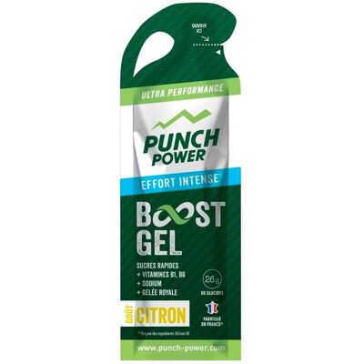 Punch Power - Gel Boost Effort Intense 40 g Citron - Gel Energétique - Publicité Punch Power - Gel Boost Effort Intense 40 g Citron - Gel Energétique - Publicité