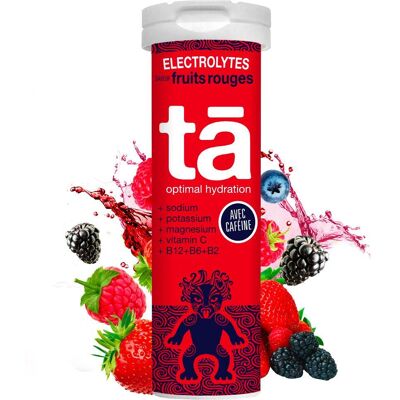 Pastilles électrolytes TA - Saveur Fruits Rouges - Support électrolytes & vitamines - Publicité Pastilles électrolytes TA - Saveur Fruits Rouges - Support électrolytes & vitamines - Publicité