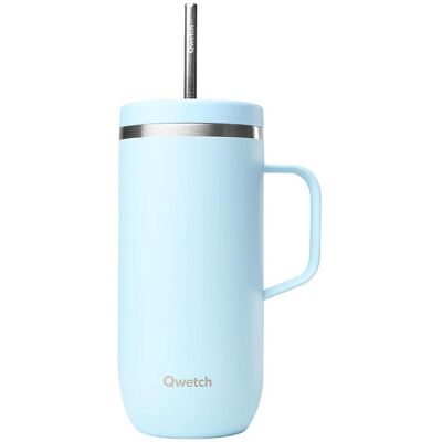 Qwetch - Cold Cup 600 ml + Anse Pastel Bleu - Mug - Publicité Qwetch - Cold Cup 600 ml + Anse Pastel Bleu - Mug - Publicité