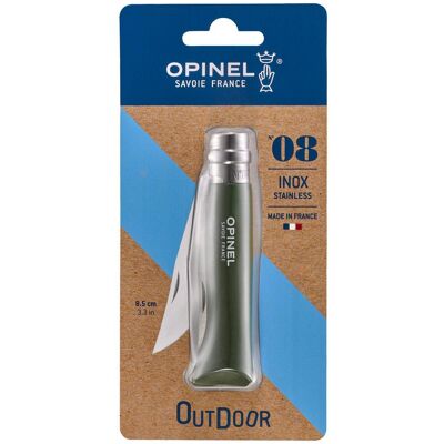 Opinel - N°08 Baroudeur Blister Kaki - Couteaux - Publicité Opinel - N°08 Baroudeur Blister Kaki - Couteaux - Publicité