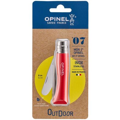 Opinel - Mon Premier Opinel N°7 Blister Rouge - Couteaux - Publicité Opinel - Mon Premier Opinel N°7 Blister Rouge - Couteaux - Publicité