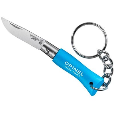 Opinel - Porte-Clés N°2 Bleu Cyan Inox - Couteaux - Publicité Opinel - Porte-Clés N°2 Bleu Cyan Inox - Couteaux - Publicité