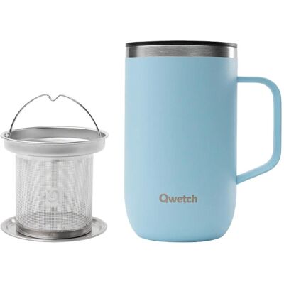 Qwetch - Mug Tisanière 470 ml Pastel Bleu - Mug - Publicité Qwetch - Mug Tisanière 470 ml Pastel Bleu - Mug - Publicité