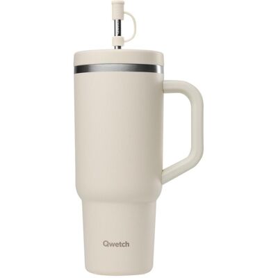Qwetch - Travel Cup Inox 900 ml Matt Sable - Mug - Publicité Qwetch - Travel Cup Inox 900 ml Matt Sable - Mug - Publicité