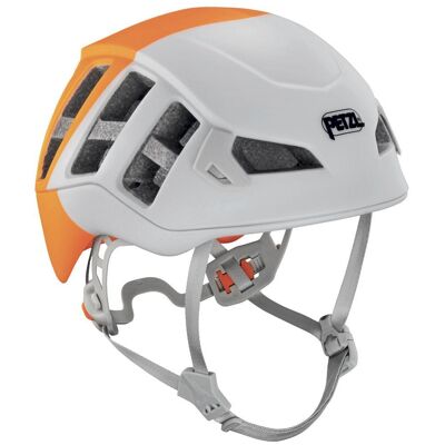 Petzl - Meteor White Orange - M-L - Casque d'escalade - Publicité Petzl - Meteor White Orange - M-L - Casque d'escalade - Publicité