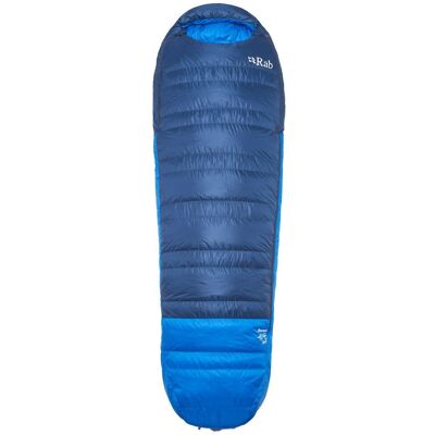 RAB - Ascent -6C / 20F Tempest Blue Maya Blue - Long Left Zip - Sac de couchage - Publicité RAB - Ascent -6C / 20F Tempest Blue Maya Blue - Long Left Zip - Sac de couchage - Publicité