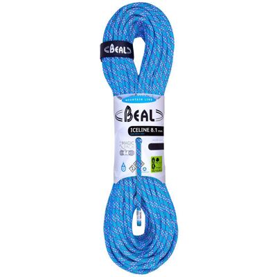 Beal Ice Line Unicore 8,1 mm 50 m Golden Dry - Corde d'escalade - Publicité Beal Ice Line Unicore 8,1 mm 50 m Golden Dry - Corde d'escalade - Publicité