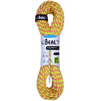 Corde d'Escalade Beal Ice Line Unicore 8.1mm 50M Golden Dry - Publicité Corde d'Escalade Beal Ice Line Unicore 8.1mm 50M Golden Dry - Publicité