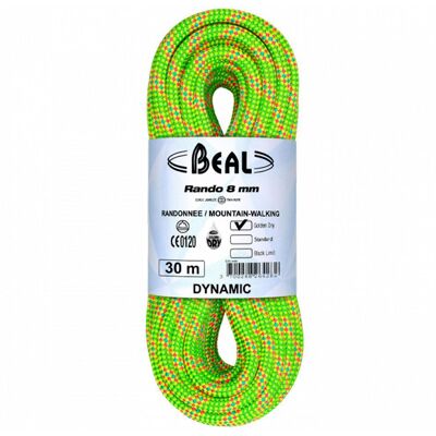 Beal Rando 8MM 30M Golden Dry Jaune - Corde d'Escalade - Publicité Beal Rando 8MM 30M Golden Dry Jaune - Corde d'Escalade - Publicité