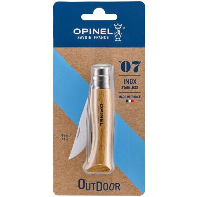 Opinel N° 07 Inox - N° 7 (Inox, bois) - Publicité Opinel N° 07 Inox - N° 7 (Inox, bois) - Publicité