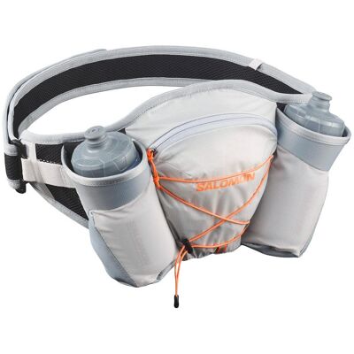 Salomon - Cross Belt 2 Bottles Gray Violet Quarry Nectarine - Ceinture Running - Publicité Salomon - Cross Belt 2 Bottles Gray Violet Quarry Nectarine - Ceinture Running - Publicité