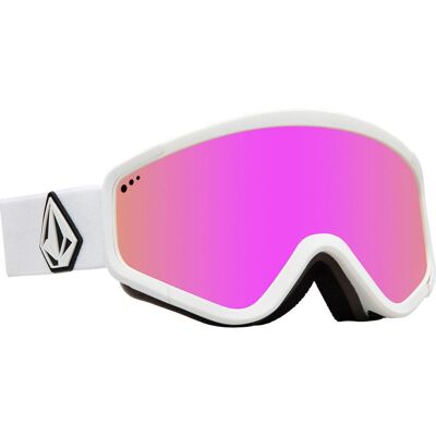 Volcom - Attunga Matte White Pink Chrome - Masque de Ski - Publicité Volcom - Attunga Matte White Pink Chrome - Masque de Ski - Publicité