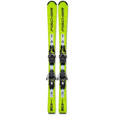 Fischer - Pack Ski RC4 Race Jr (100-120) - 100 + Fs4 Gw Ca Jrs Br.80 Black Yellow - Ski - Publicité Fischer - Pack Ski RC4 Race Jr (100-120) - 100 + Fs4 Gw Ca Jrs Br.80 Black Yellow - Ski - Publicité