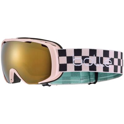 Bollé - Royal Pink Cherckeboard Matte Gold - Masque de Ski - Publicité Bollé - Royal Pink Cherckeboard Matte Gold - Masque de Ski - Publicité
