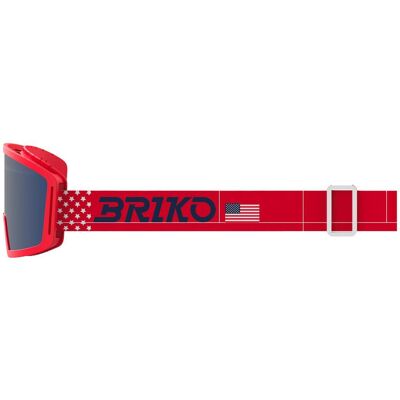 Briko - Frostbite Kids Usa Red Cardinal Tanagaroa Blue Blue Mirror - Masque de Ski - Publicité Briko - Frostbite Kids Usa Red Cardinal Tanagaroa Blue Blue Mirror - Masque de Ski - Publicité