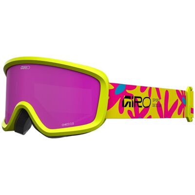 Giro - Chico 2.0 Yellow Flowers Amber Pink - Masque de Ski - Publicité Giro - Chico 2.0 Yellow Flowers Amber Pink - Masque de Ski - Publicité