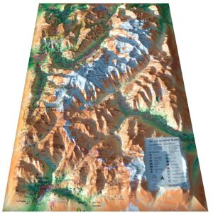 3DMAP - Le Massif Du Mont-Blanc - Carte 3D - Publicité 3DMAP - Le Massif Du Mont-Blanc - Carte 3D - Publicité