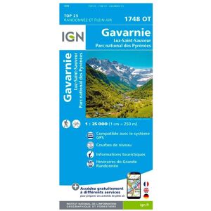 IGN - 1748OT Gavarnie, Luz-Saint-Sauveur, Parc national des Pyrénées - Carte - Publicité IGN - 1748OT Gavarnie, Luz-Saint-Sauveur, Parc national des Pyrénées - Carte - Publicité