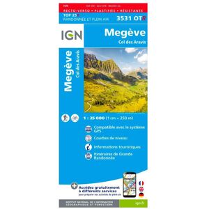 IGN - 3531OTR Megève, Col des Aravis - Résistante - Carte - Publicité IGN - 3531OTR Megève, Col des Aravis - Résistante - Carte - Publicité