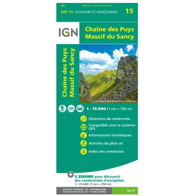 IGN - Chaine Des Puys Massif Du Sancy - Carte - Publicité IGN - Chaine Des Puys Massif Du Sancy - Carte - Publicité