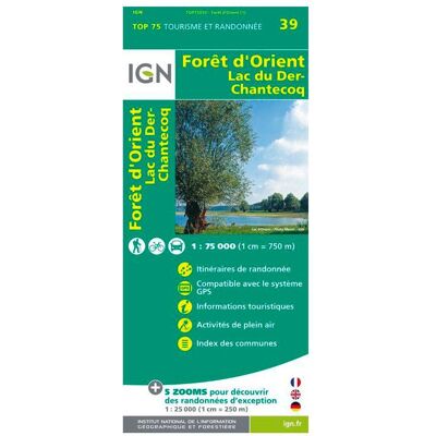 IGN - Foret D'orient Lac Du Der-Chantecoq - Carte - Publicité IGN - Foret D'orient Lac Du Der-Chantecoq - Carte - Publicité