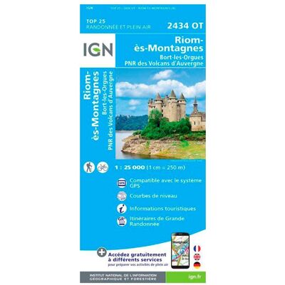IGN - 2434OT Riom-ès-Montagnes, Bort-les-Orgues, PNR des Volcans d'Auvergne - Carte - Publicité IGN - 2434OT Riom-ès-Montagnes, Bort-les-Orgues, PNR des Volcans d'Auvergne - Carte - Publicité
