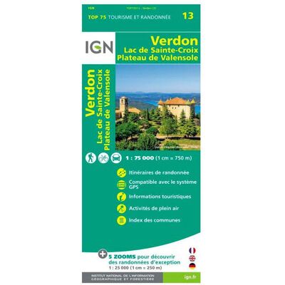 IGN - Verdon - Lac de Sainte-Croix - Plateau de Valensole - Carte - Publicité IGN - Verdon - Lac de Sainte-Croix - Plateau de Valensole - Carte - Publicité
