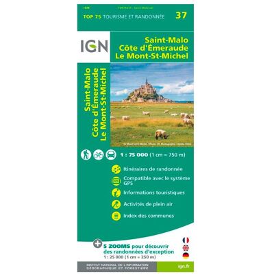 IGN - Saint Malo Côte d'Emeraude Mont-Saint-Michel - Carte - Publicité IGN - Saint Malo Côte d'Emeraude Mont-Saint-Michel - Carte - Publicité