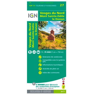 IGN - Vosges du Nord Mont Sainte Odile - Carte - Publicité IGN - Vosges du Nord Mont Sainte Odile - Carte - Publicité
