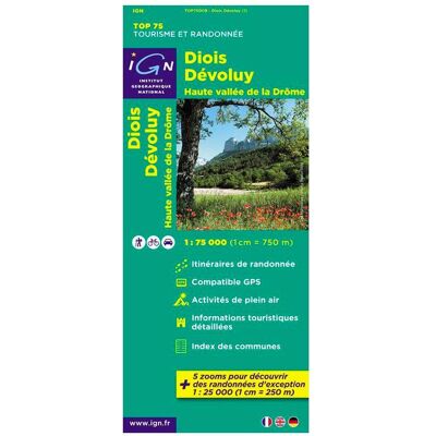 IGN - Diois Devoluy Haute Vallee de la Drôme - Carte - Publicité IGN - Diois Devoluy Haute Vallee de la Drôme - Carte - Publicité