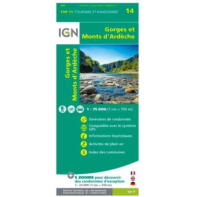 IGN - Gorges et Monts D'Ardeche - Carte - Publicité IGN - Gorges et Monts D'Ardeche - Carte - Publicité