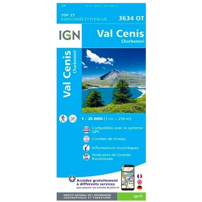 IGN - 3634OT Val Cenis, Charbonnel - Carte - Publicité IGN - 3634OT Val Cenis, Charbonnel - Carte - Publicité