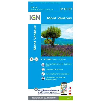IGN - 3140ET Mont Ventoux - Carte - Publicité IGN - 3140ET Mont Ventoux - Carte - Publicité
