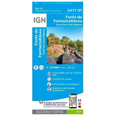 IGN - Forêt de Fontainebleau - Carte - Publicité IGN - Forêt de Fontainebleau - Carte - Publicité