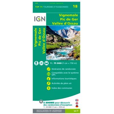 IGN - Vignemale Pic de Ger Vallee d'Ossau - Carte - Publicité IGN - Vignemale Pic de Ger Vallee d'Ossau - Carte - Publicité