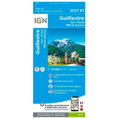 IGN - 3537ET Guillestre, Vars, Risoul, PNR du Queyras - Carte - Publicité IGN - 3537ET Guillestre, Vars, Risoul, PNR du Queyras - Carte - Publicité