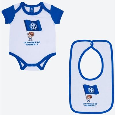OLYMPIQUE DE MARSEILLE Lot Body / Bavoir Bébé OM Bleu 24 Mois male - Publicité OLYMPIQUE DE MARSEILLE Lot Body / Bavoir Bébé OM Bleu 24 Mois male - Publicité