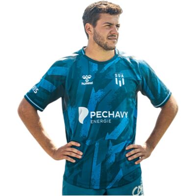 Maillot Pré-Match SU Agen Noir 25/26 - Hummel S male - Publicité Maillot Pré-Match SU Agen Noir 25/26 - Hummel S male - Publicité