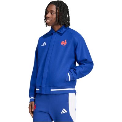 Veste Bomber Travel adidas adidas France Rugby 26/27 Bleu S male - Publicité Veste Bomber Travel adidas adidas France Rugby 26/27 Bleu S male - Publicité