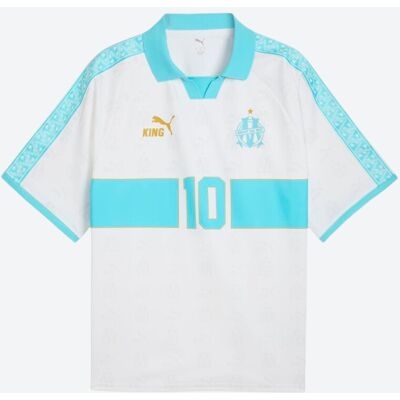 OLYMPIQUE DE MARSEILLE Maillot Rétro King OM Blanc XXL male - Publicité OLYMPIQUE DE MARSEILLE Maillot Rétro King OM Blanc XXL male - Publicité