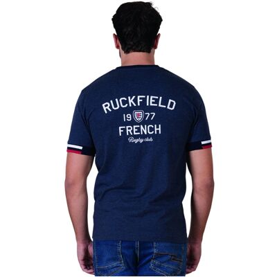 T-Shirt French Rugby Club Bleu Chiné - Ruckfield XL male - Publicité T-Shirt French Rugby Club Bleu Chiné - Ruckfield XL male - Publicité