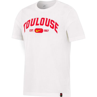 T-Shirt Stade Toulousain Europe Blanc 25/26 - Nike L male - Publicité T-Shirt Stade Toulousain Europe Blanc 25/26 - Nike L male - Publicité