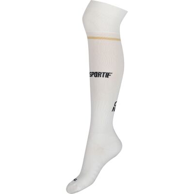 Chaussettes OGC Nice Domicile 2024/2025 Le Coq Sportif Blanches et Noires 43/46 male - Publicité Chaussettes OGC Nice Domicile 2024/2025 Le Coq Sportif Blanches et Noires 43/46 male - Publicité