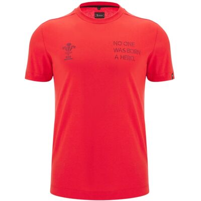 T-Shirt Travel Pays de Galles Rugby Rouge 25/26 - Macron XXL male - Publicité T-Shirt Travel Pays de Galles Rugby Rouge 25/26 - Macron XXL male - Publicité